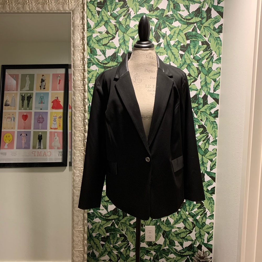 Alfani Pleather Blazer